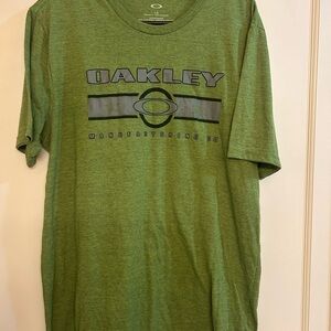 Oakley Green Short Sleeve Tee with Logo